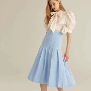 SHEIN High Waist Solid Pleated Skirt NWT